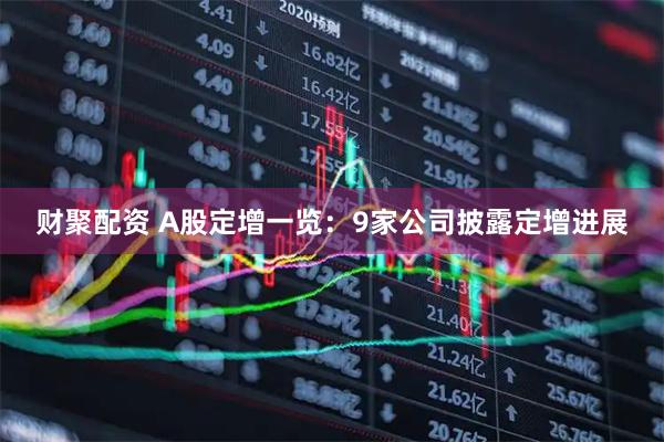 财聚配资 A股定增一览：9家公司披露定增进展