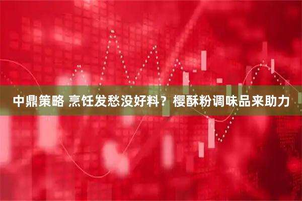 中鼎策略 烹饪发愁没好料？樱酥粉调味品来助力